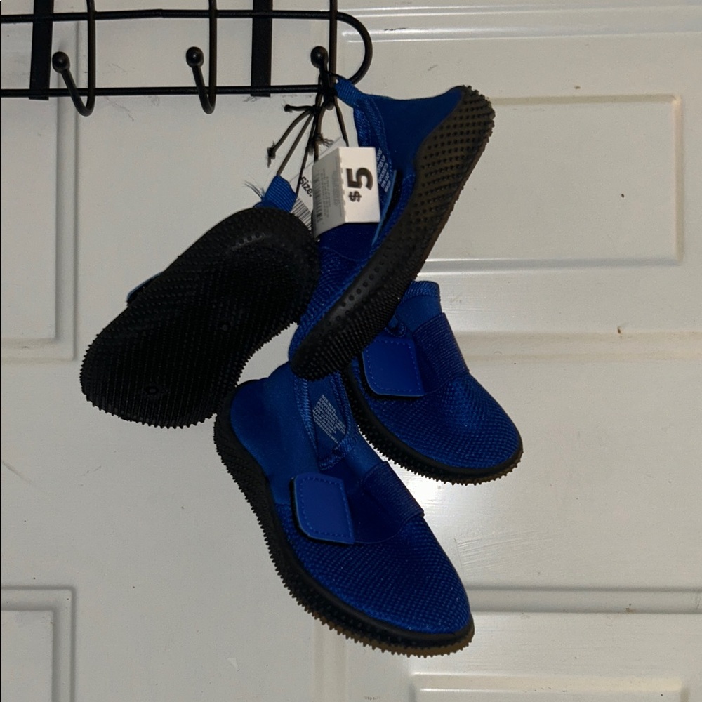 Blue Mesh Slip-On Shoes